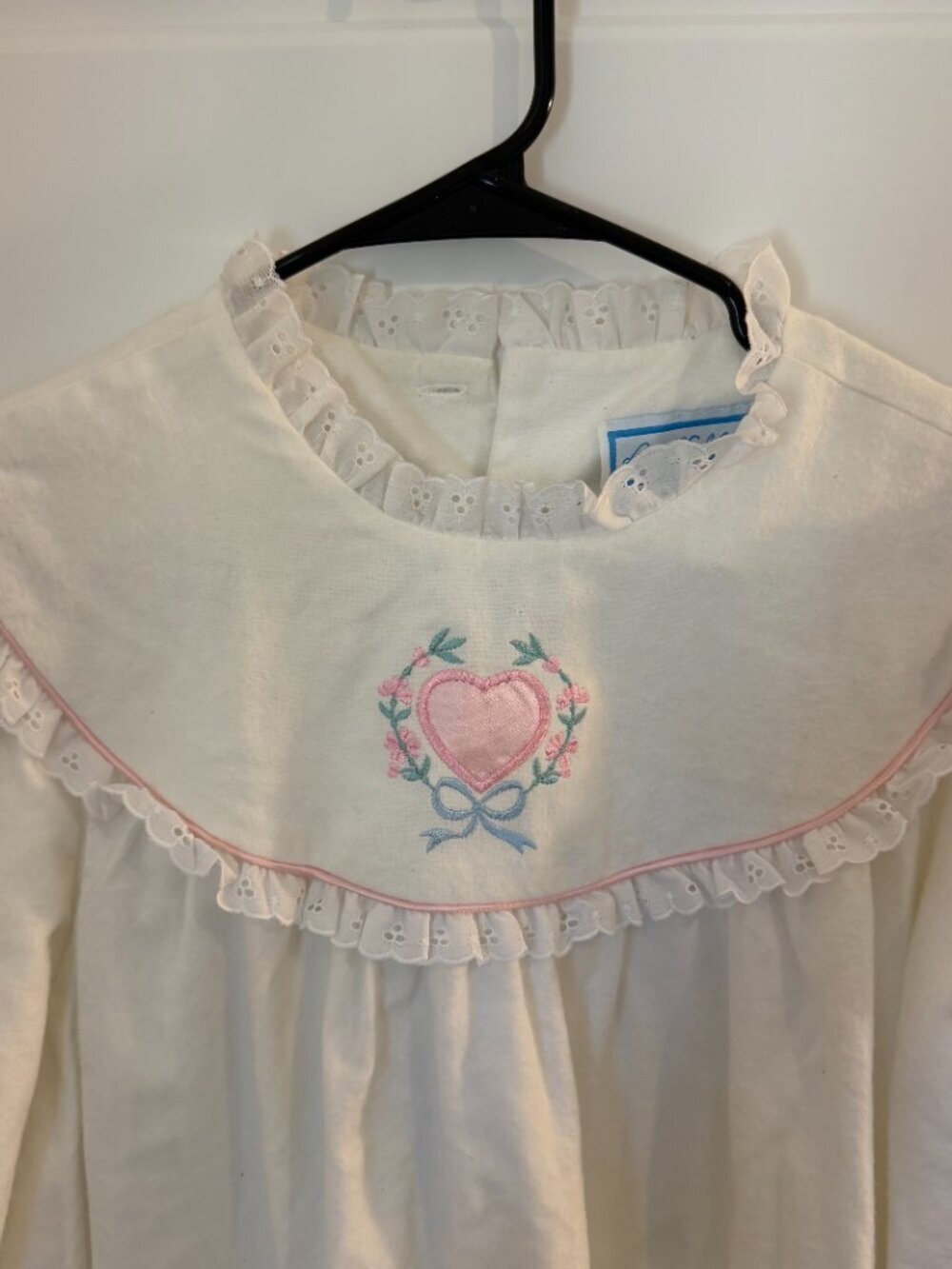 NWT Lanz of Salzburg White Cotton Nightgown Medium Cottagecore Prairie Lace - Picture 2 of 14